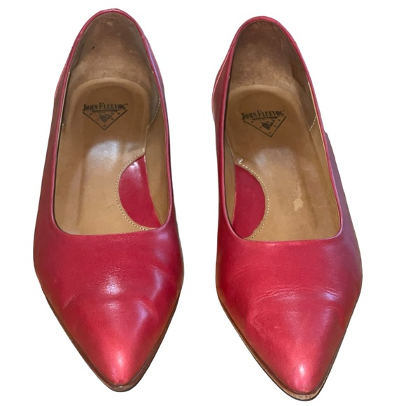 John Fluevog Presence Impulse Red flats. Size  7 *Discontinued styles GUC - Picture 1 of 12